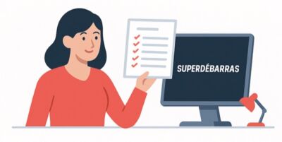 Illustration d'une femme recevant plusieurs devis débarras à Lyon sur ordinateur